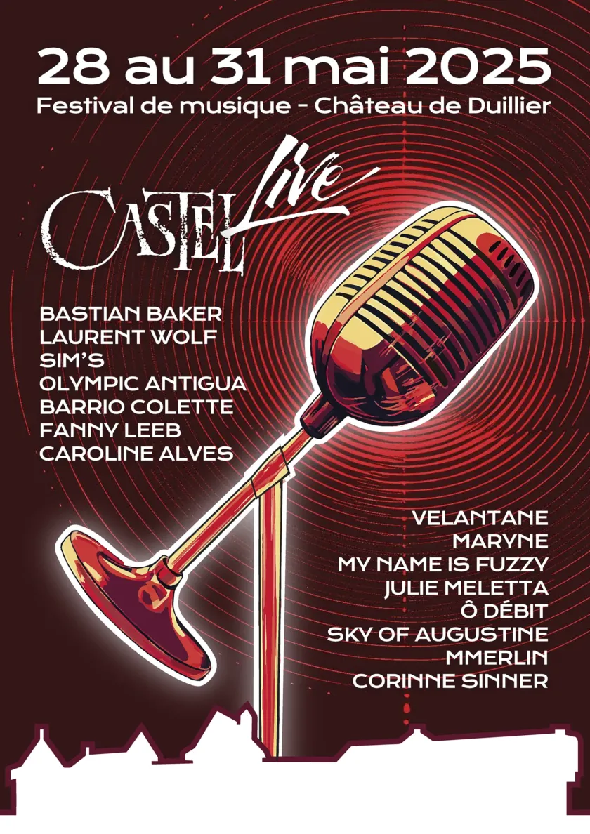 Affiche Castel Live 2025 par David Lartigue